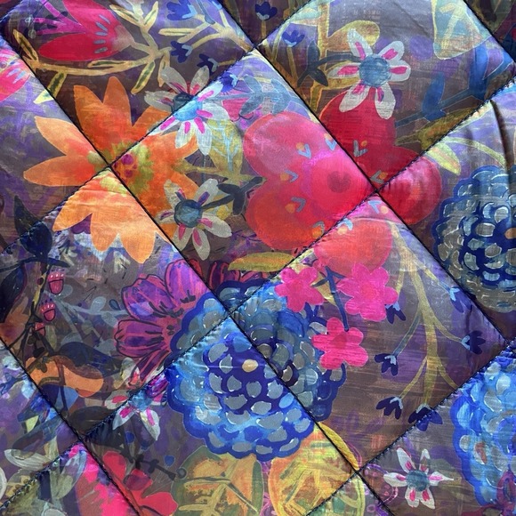 Natural Life Double-Sided Quilted Throw Blanket Multicolor Floral 54 x 77.5 Boho - Picture 7 of 11